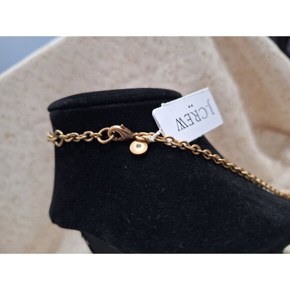 NWT J.Crew Gold-Tone Statement Necklace With Coral & Cream Floral  Motif - Picture 8 of 8